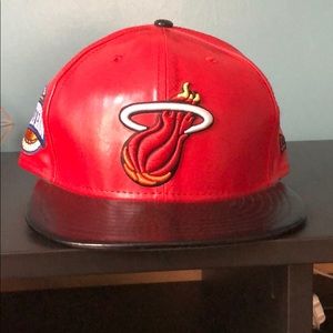 Miami Heat Leather Era Strapback